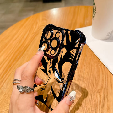 Funda para iPhone 16, 15, 14, 13, 12, 11 Pro Max, X, XR, XS Max, 8, 7 Plus con diseño de Super Saiyajin de anime, trasera transparente suave para protección contra caídas