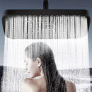 Cabezal de ducha de lluvia de lujo, montaje en pared de alta presión, diseño rectangular clásico, instalación fácil, acabado de pintura elegante, no necesita electricidad, ideal para una experiencia de baño premium, regalo perfecto para Navidad/Halloween