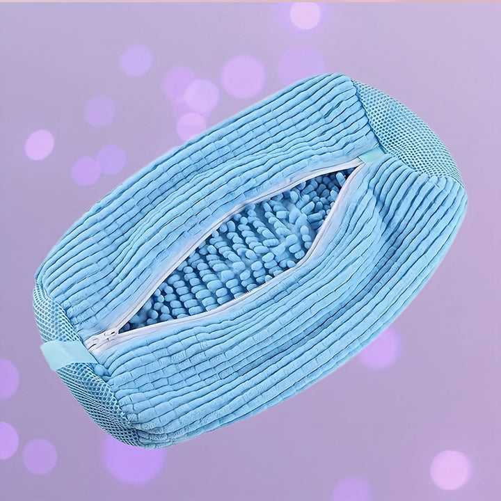 Bolsa de Lavado Resistente para Zapatos con Malla Reforzada y Cierre Seguro - Gris-Amarillo, Ideal para Zapatillas, Joyería, Ropa Delicada - Apta para Lavadora y Secadora, Diseño Portátil, Poliéster Duradero, Uso en Casa o Viaje