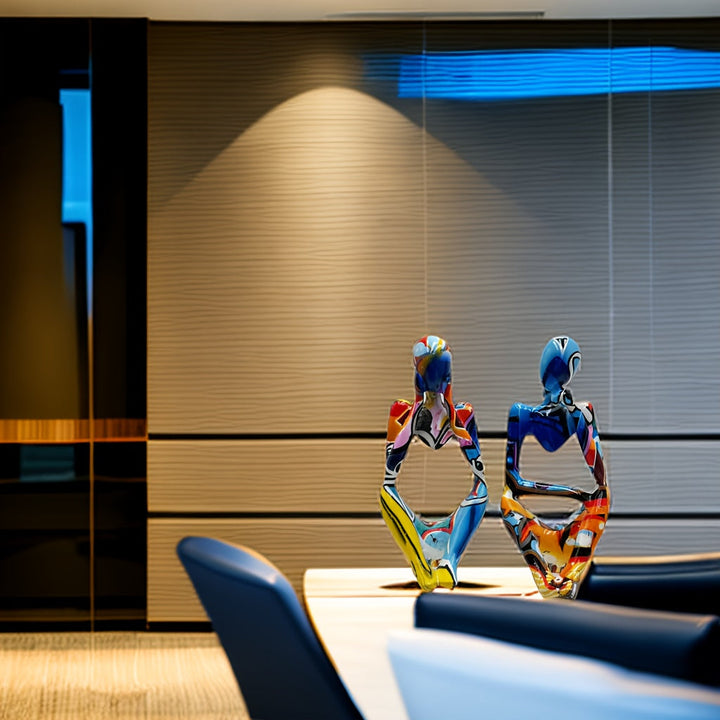 Conjunto de 3 adornos de Pensador Muy hermoso mini adorno adecuado para decoración del hogar, regalo de San Valentín, adorno para sala de estar y armario de vinos