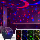 Luz ambiental creativa de proyección de cielo estrellado, decoración de fondo de luz nocturna con efecto de estrellas y luna, alimentada por USB, dinámica cósmica, negra, luz ambiental para salas de baile, adecuada para habitaciones, dormitorios, salas d