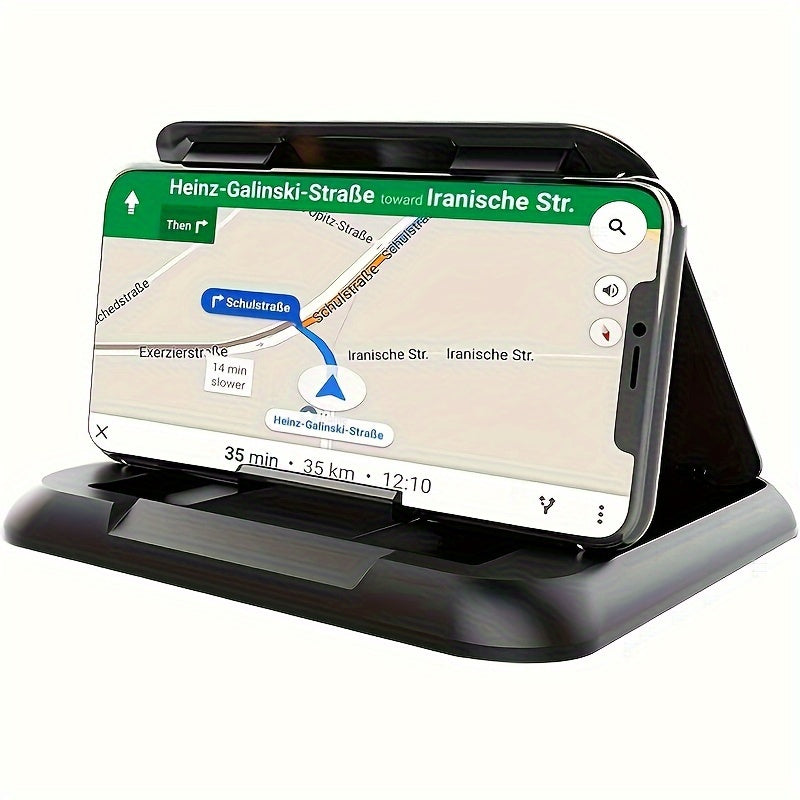 Soporte de Teléfono para Coche de Silicona con Adhesivo para el Tablero, Agarre Antideslizante y Parasol - Soporte de Navegación AR para Todos los Vehículos