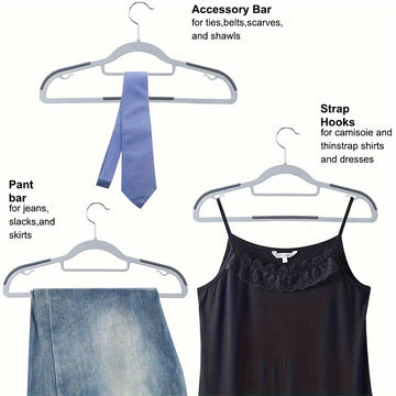 10 Perchas Para Ropa, Perchas Antideslizantes Sin Rastro, Perchas Resistentes Y Duraderas, Almacenamiento Y Organización De Secado De Ropa Para El Hogar Para Dormitorio, Baño, Hogar