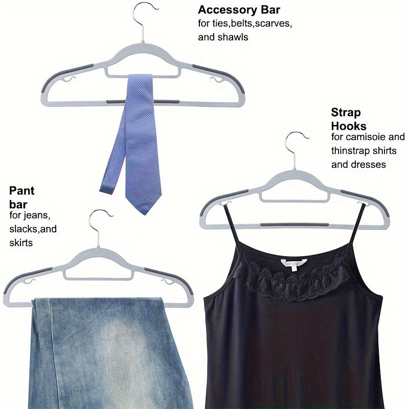 10 Perchas Para Ropa, Perchas Antideslizantes Sin Rastro, Perchas Resistentes Y Duraderas, Almacenamiento Y Organización De Secado De Ropa Para El Hogar Para Dormitorio, Baño, Hogar