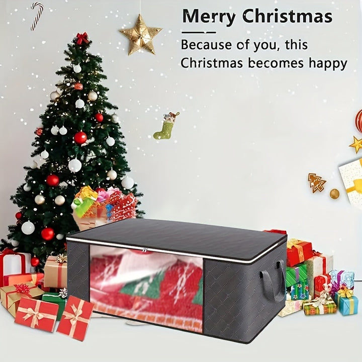 Caja de almacenamiento de ropa de gran capacidad, organizador de ropa plegable de 6/1 con cremallera y tapa, bolsa de almacenamiento de saco de dormir para camping, caja de organización de armario, mango duradero, tejido grueso, adecuado para ropa de cam