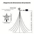 Luces de cadena con cascada de estrellas, 1 unidad, energía solar, 8 modos, ≤36V, plástico PPSU, batería de litio, para jardín, ventana, cortina, patio, árbol de Navidad, fiesta, hogar, boda, decoración navideña