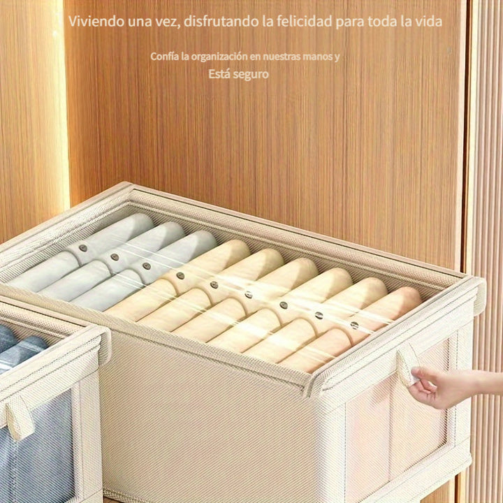 4 piezas, bolsas de almacenamiento de ropa de tela Oxford impermeable, con ventana pequeña, diseño moderno con tapa abatible, versátiles, para edredones, almacenamiento abierto, organización del hogar, debajo de la cama, sistema de armario, cajas, almace