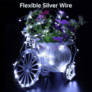 Luces LED Solares para Exteriores Impermeables IP65, con Encendido/Apagado Automático y 8 Modos de Iluminación (Parpadeo/Brillo Fijo), Construcción en Acero Inoxidable para Jardín, Patio, Balcón, Bodas, Fiestas - Decoración Ecológica para Paisajes, Ambie