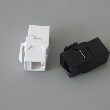 10 Piezas de Paneles Ethernet RJ45 CAT6A - Conectores Keystone Blindados UTP con Contactos Dorados, Cableado Recto y Cruzado, Fácil Instalación para Redes Domésticas/Oficina/Gaming
