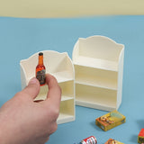 Encantadora Estante de Libros Miniatura - Plástico Duradero, Diseño Escala 1:12 con Múltiples Estanterías para Coleccionables, Regalo Perfecto para Cumpleaños o Pascua, Ideal para Decoración del Hogar en Cocinas o Espacios Pequeños