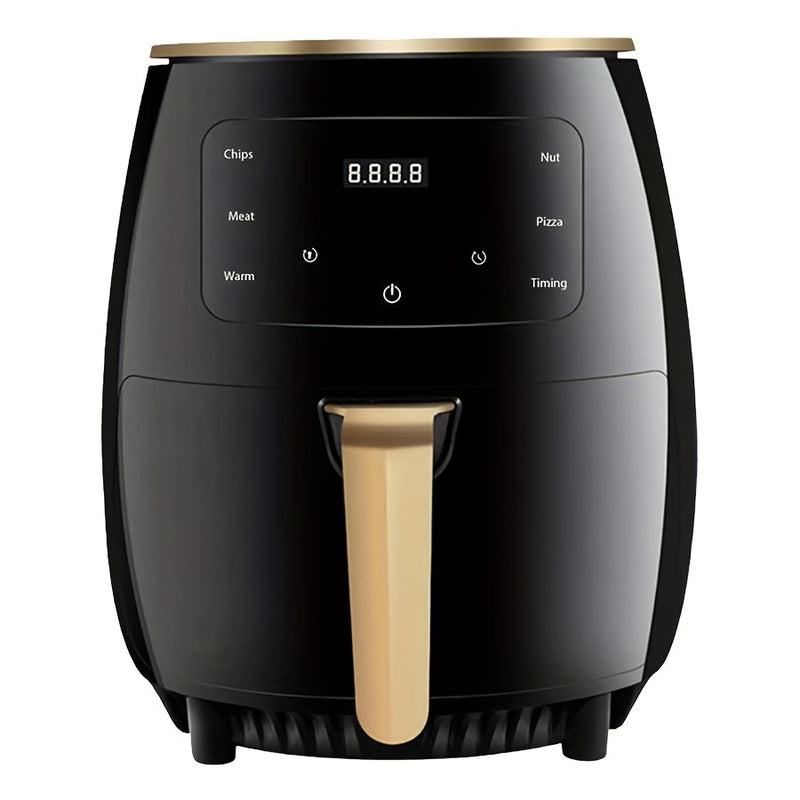 Freidora de Aire 4.5L Gran Capacidad 1400W Circulación de Aire Caliente Inteligente Automática Multifunción con Pantalla LED Sin Aceite para Hogar