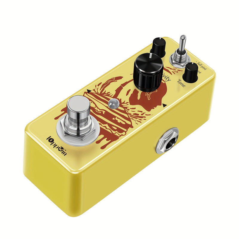 Pedal de compresor para guitarra eléctrica IOppWin - Alimentado por USB, efecto fotoeléctrico, 3 controles para nivel, sensibilidad y tono, diseño amarillo, ideal para presentaciones en vivo y grabación