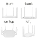 Roteador AX3000 WiFi 6 de YLEEGS, con Gigabit Ethernet, doble banda 5G/2.4G, amplia cobertura, conexión ininterrumpida, sin bloqueos, fácil visualización para juegos, oficina y entretenimiento, enchufe de EE. UU., 110V/220V, sin batería, antena incluida,