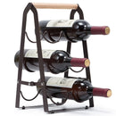 Estante de vino de hierro, estante apilable para almacenamiento de vino tinto con acabado con recubrimiento en polvo.