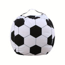 1 Funda Grande para Silla de Fútbol Bean Bag, Incluye Juguete de Perezoso de Peluche - Fibra de Poliéster, Plegable, Lavable a Mano, Adecuada para Decoración Multifuncional de Habitaciones de Adolescentes - No Necesita Electricidad ni Baterías
