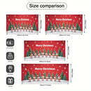 2D Banner de Puerta, 1 Pieza, Banner de Puerta de Elfo Feliz Navidad - Poliéster Duradero, Diseño de Copos de Nieve y Árboles, Ideal para Decoraciones de Vacaciones y Cumpleaños, Decoración de Jardín y Habitación al Aire Libre, Decoraciones de Navidad