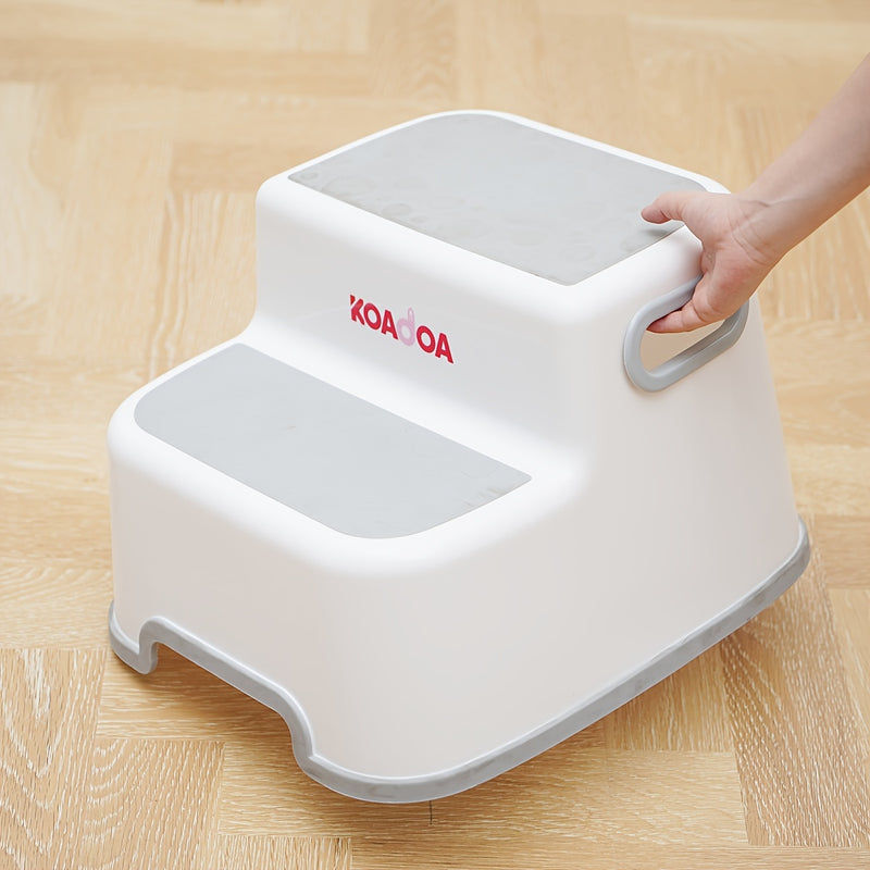 Banco de zapatos de plástico de estilo clásico - Taburete de escalón multiusos para baño, inodoro, aumento de altura - No requiere ensamblaje, no eléctrico, almacenamiento portátil con capacidad de <3.2 pies cúbicos - Artículos esenciales para el hogar