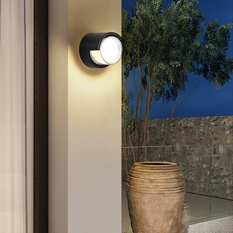 Lámpara de Pared LED | Blanco Cálido 3000K | Aluminio Fundido Negro con Cubierta Semitransparente | Uso Interior/Exterior | Iluminación Eficiente en Energía para Caminos, Villas y Pasillos | Diseño Moderno, Luces LED para Habitaciones
