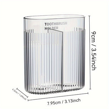 1pc Soporte Moderno de Pared para Cepillos de Dientes y Pasta Dental - Sin Taladro, Organizador de Baño que Ahorra Espacio, Contenedores de Almacenamiento para la Organización del Hogar