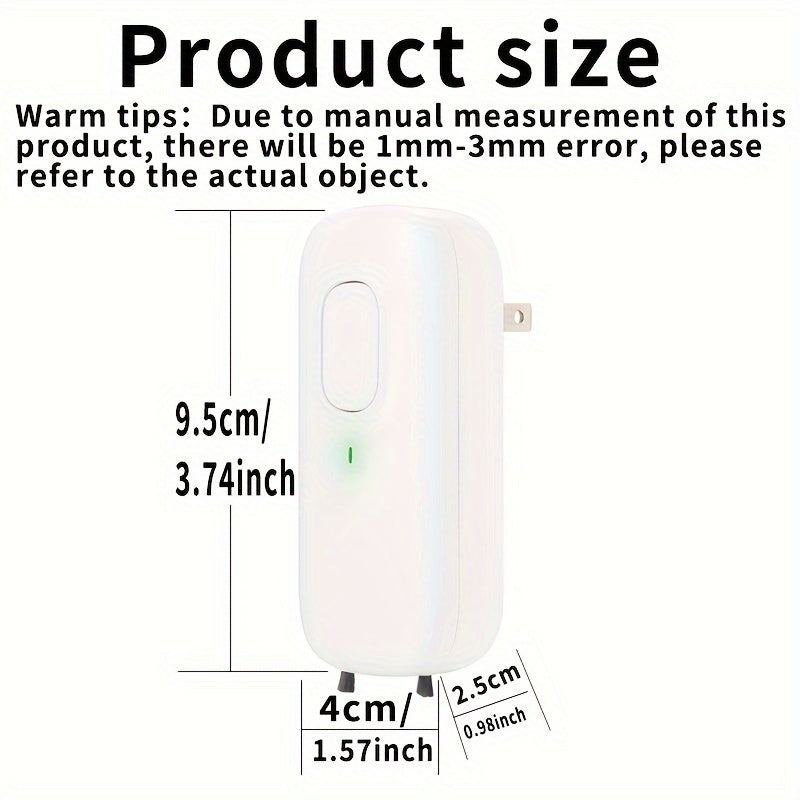 1 purificador de aire mini enchufable con tecnología de iones negativos, material ABS, enchufe 110V-130V, eliminación eficiente de humo para hogar, dormitorio, clóset - Regalo ideal para Navidad, fiestas, purificadores de aire para el hogar