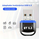 Adaptador de red USB BT5.3, receptor de ultra larga distancia con llave USB, distancia máxima de 20 m/787 pies (distancia abierta), adecuado para ordenadores/auriculares/teclados/ratones/altavoces y otros dispositivos, solo compatible con Windows 11/10/8