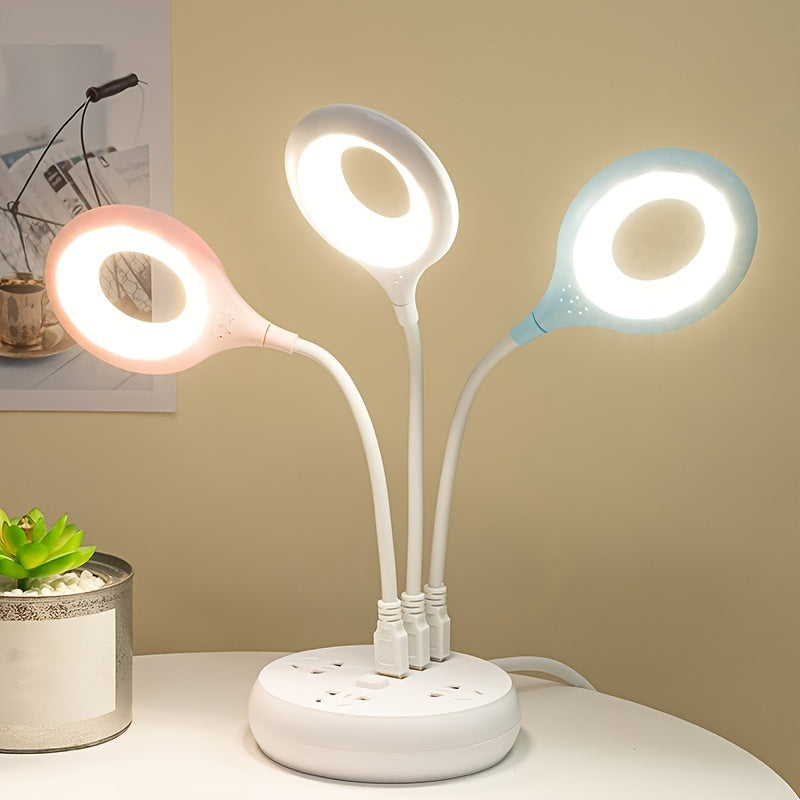 1 Unidad, Lámpara De Escritorio Led Usb, Luz Portátil, Para Lectura, Luces De Libros Para Ordenador, Pc, Portátil, Anillo, Para El Cuidado De Los Ojos, Ideal Para El Estudio