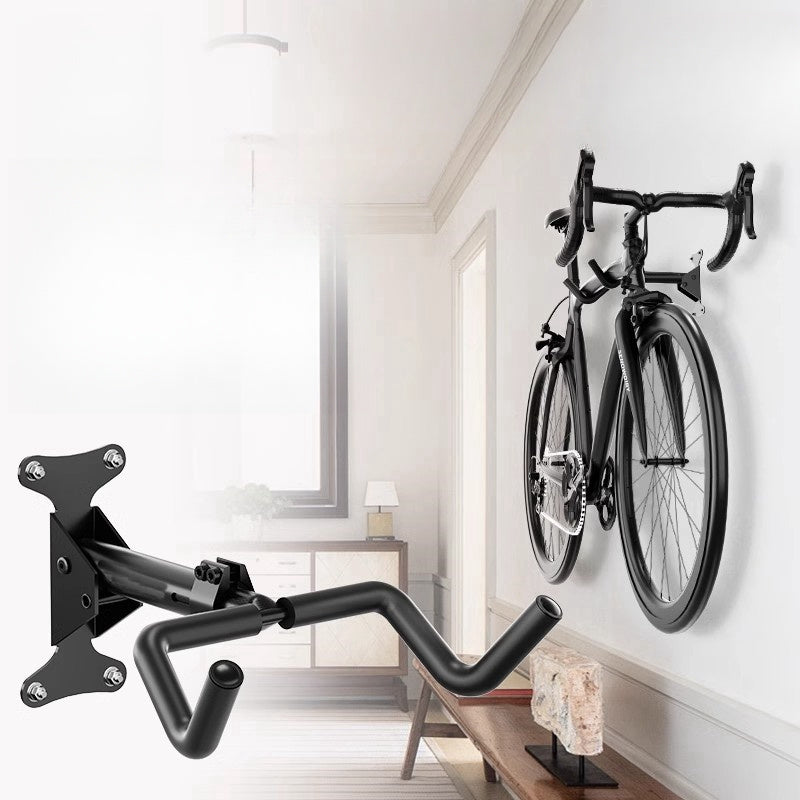 Soporte para bicicleta de metal resistente, soporte negro impermeable con gran capacidad de carga para uso en interiores/exteriores, 1 unidad