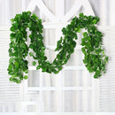12 piezas de 210 cm/82,68 pulgadas, elegante enramada de hiedra verde colgante para pared - Ramas verdes artificiales para el hogar, jardín y decoración de bodas - Arte de pared versátil para interiores/exterior, decoración de pared de jardín | Enramada