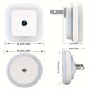 1 lámpara LED inteligente para la noche, luz nocturna para enchufar en la pared, se enciende y apaga automáticamente, ideal para dormitorio, baño, pasillo y cocina