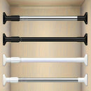 Barra para cortinas ajustable de 1 pieza, resistente y extensible sin taladrar, para ducha, clóset, ventana o toallero, accesorio para el hogar de metal y plástico