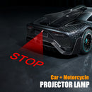 Luz de proyección LED de seguridad GCYS - Diseño de calavera STOP para autos y motocicletas, 12-24V con cableado duro, lámpara decorativa anticolisión con soporte ajustable, GCYS