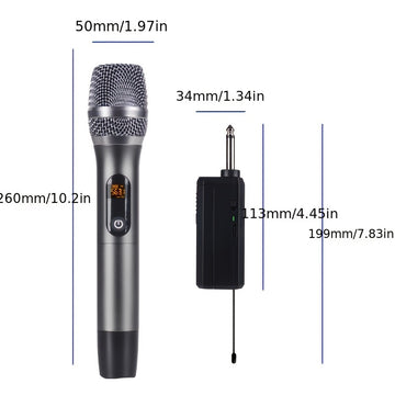 Juego de Micrófono Inalámbrico Profesional NXG - Sistema Dual UHF con Receptor USB, Batería Recargable de 1200mAh, Ideal para Karaoke, Escritorio, Presentaciones y Bodas