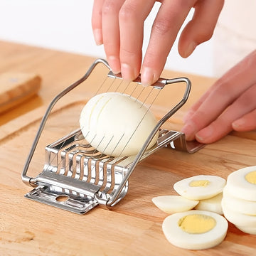 Utensilios de cocina de acero inoxidable para el hogar, rebanador de huevos, cortador de huevos, utensilios de cocina