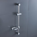 Riel de Ducha Ajustable de Acero Inoxidable con Soporte para Cabezal de Ducha Manual - Barra Deslizante de Baño de 600mm, Diseño Montado en la Pared para Configuraciones Flexibles de Altura, Acabado Metálico , Organización del Duche | Ducha Montada en la