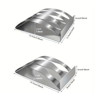 1pc Soporte Elegante para Cepillos de Dientes de Acero Inoxidable - Montaje en Pared, Sin Taladro, con 2 o 3 Ranuras, Incluye Almacenamiento para Maquinillas de Afeitar - Perfecto para Baños Modernos