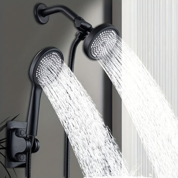 1 juego de ducha ABS con alta caudalidad y manguera, conjunto de ducha portátil dos en uno, distribuidor de agua de tres vías con manguera larga, accesorios para baño