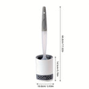 Cepillo de Inodoro de Silicona Fácil de Limpiar con Dispensador de Jabón - Mango Largo, Diseño Sin Esquinas Muertas para una Limpieza Eficiente del Baño