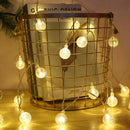 1 bola de luz LED con burbujas, cuerda de luces con esfera de cristal, decoración para habitación, ambiente cálido