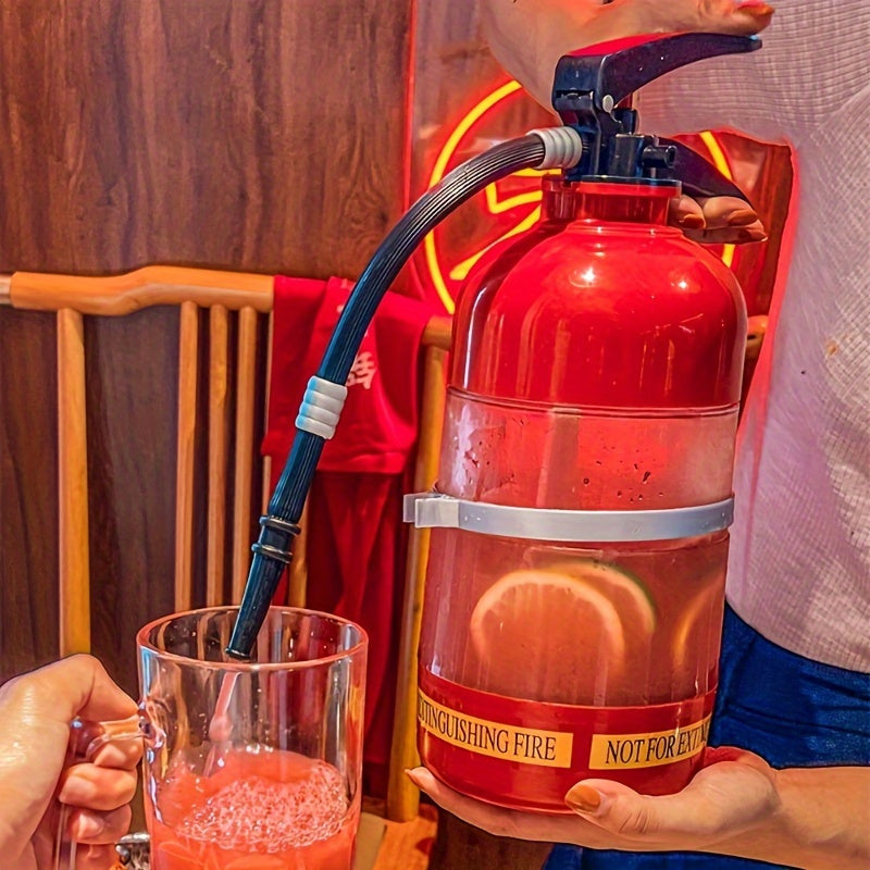 Dispensador de Cerveza Acrílico de Gran Capacidad 1pc - Diseño Único de Extintor de Incendios con Copa de Agua, Perfecto para Fiestas, Bares y Restaurantes