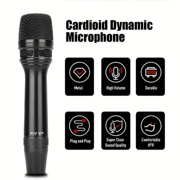 Micrófono dinámico de metal con cable de 5 metros, profesional, de mano, en forma de corazón, de un solo sentido, con interruptor, cable de 5 metros, para actuaciones en vivo y grabaciones, KTV.