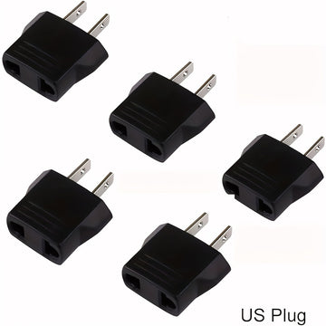 Adaptador de Energía para Viaje UE a EE.UU., 2 piezas/1 pieza, Adaptador de Enchufe de 2 Pines Convertidor de CA