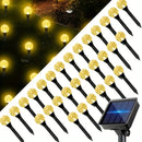 20/40pcs Luces Solares para Jardín, Luces de Césped con 8 Modos de Iluminación, Ahorro Energético y Apagado Automático Diurno – Ideales para Verano, Entradas, Bodas, Fiestas, Camping, Navidad, Acción de Gracias y Decoraciones Cristalinas