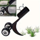 Rollo de arrancador de malezas de jardín de doble acción, herramienta multifuncional para arrancar malezas en grietas, eliminador de malezas de escaleras, control eficiente de malezas con rodillo, diseño sin doblar para espacios al aire libre, construcci
