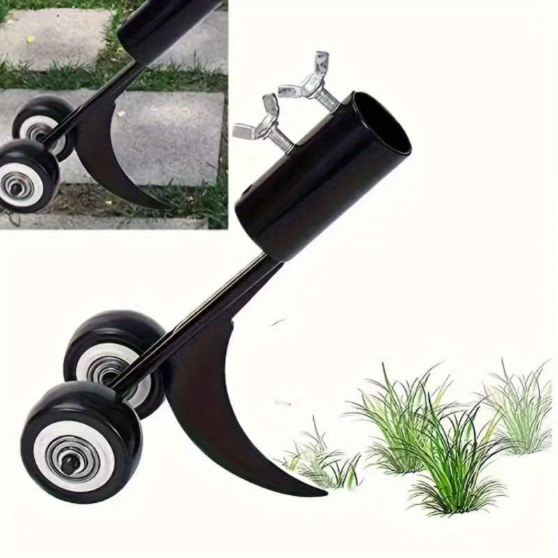 Rollo de arrancador de malezas de jardín de doble acción, herramienta multifuncional para arrancar malezas en grietas, eliminador de malezas de escaleras, control eficiente de malezas con rodillo, diseño sin doblar para espacios al aire libre, construcci