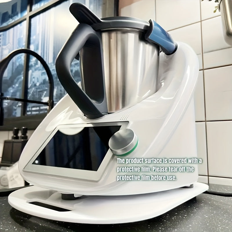 1pc Alfombrilla antideslizante de acrílico para Thermomix TM5 TM6, Soporte duradero para encimera de cocina, Accesorio para procesador de alimentos, Opciones en blanco y negro, No apto para contacto con alimentos