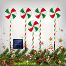 1 Juego, 5 en 1 Energía Solar, Luces de Tierra de Caramelo de Viento Rojo y Verde para Navidad, Perfectas para Decoraciones Navideñas al Aire Libre, Patios, Jardines, Aceras y Decoraciones de Césped!