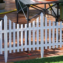 12 piezas de valla de jardín de plástico blanco - Borde duradero para césped y macetas, ensamblaje fácil, diseño resistente al tiempo, uso duradero, valla de piquete clásica para decoración de paisajes al aire libre, valla de borde de jardín | Diseño de