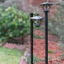 Luces solares LED para jardín exterior - con poste de 1.5 m, sensor automático de encendido/apagado, luces solares para caminos, patio, entrada - iluminación de paisaje eficiente, fácil instalación, diseño clásico, decorativas, plástico duradero, resiste