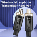 Transmisor y receptor inalámbricos Bomaite para micrófono XLR con enchufe, sistema inalámbrico para micrófono dinámico y condensador, mezclador de audio, sistema PA.