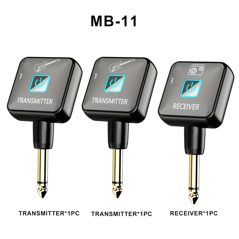 Sistema de guitarra inalámbrico 2.4GHz Transmisor y receptor de guitarra inalámbrico 4 canales de señal, adecuado para instrumentos electrónicos de guitarra y bajo